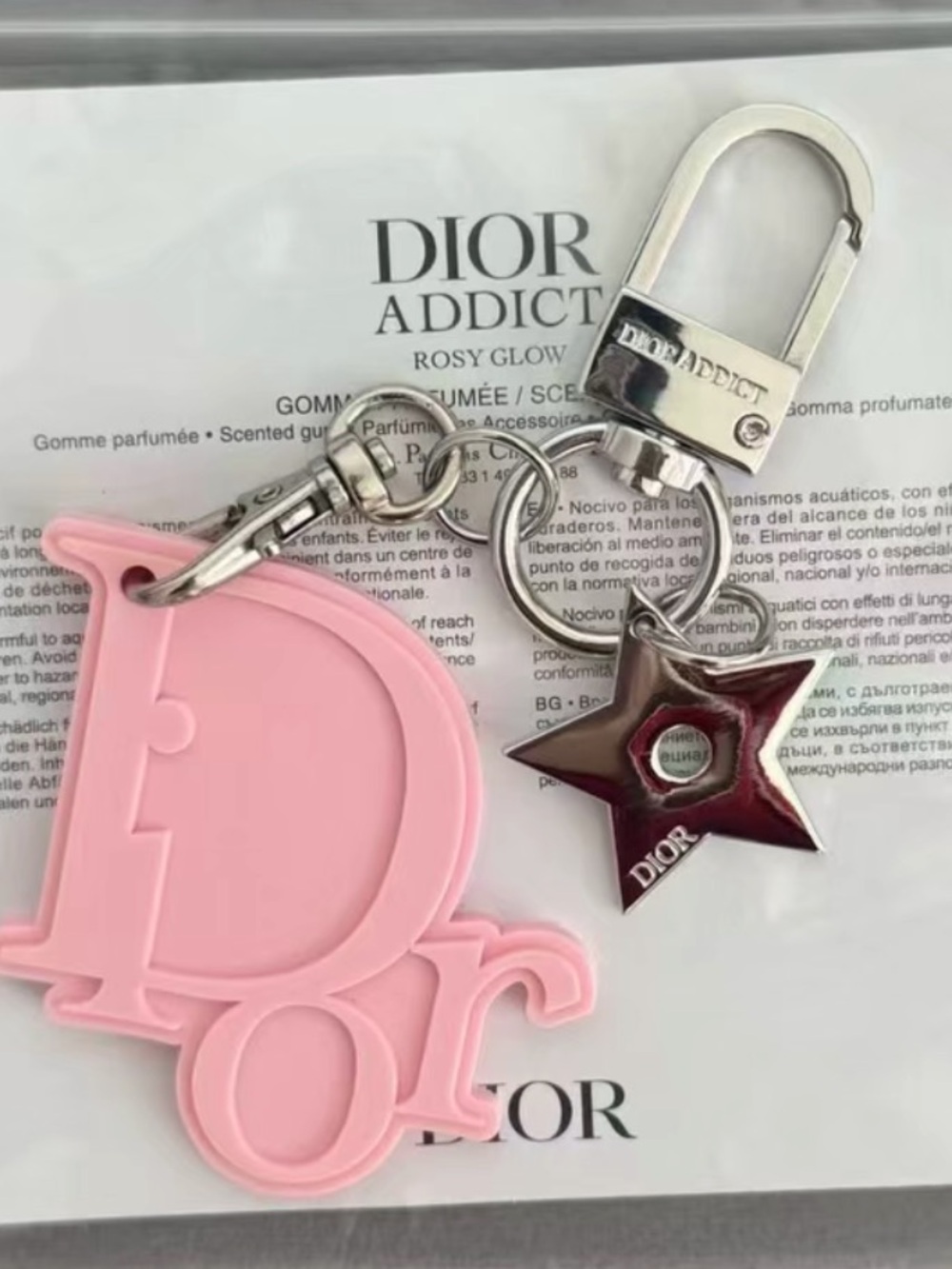 Dior beauty gift keychain